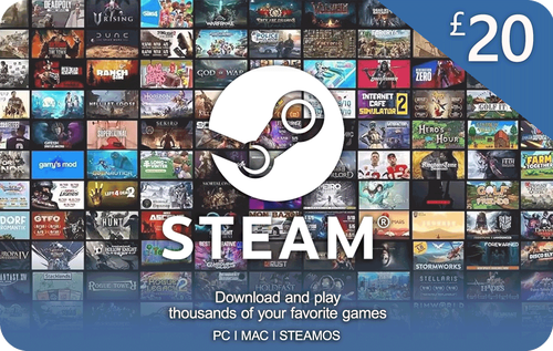 New Steam Gift Card 20 GBP United Kingdom Game Key In Stock