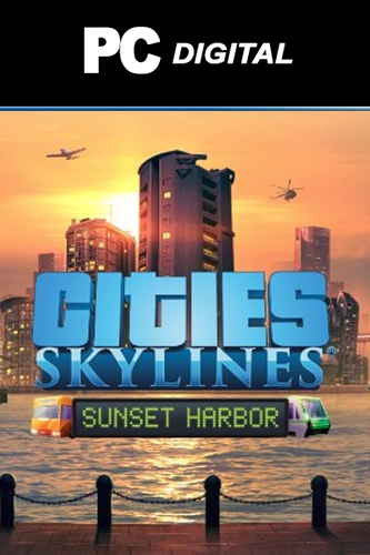 Cities: Skylines - Sunset Harbor DLC PC Steam WW Digital Download - Instant Delivery