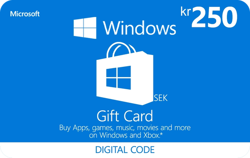 New Microsoft Gift Card 250 SEK Sweden Digital Download In Stock